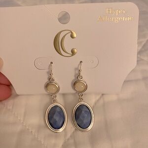 Charming Charlie NWT Blue and Silver Dangly Earrings